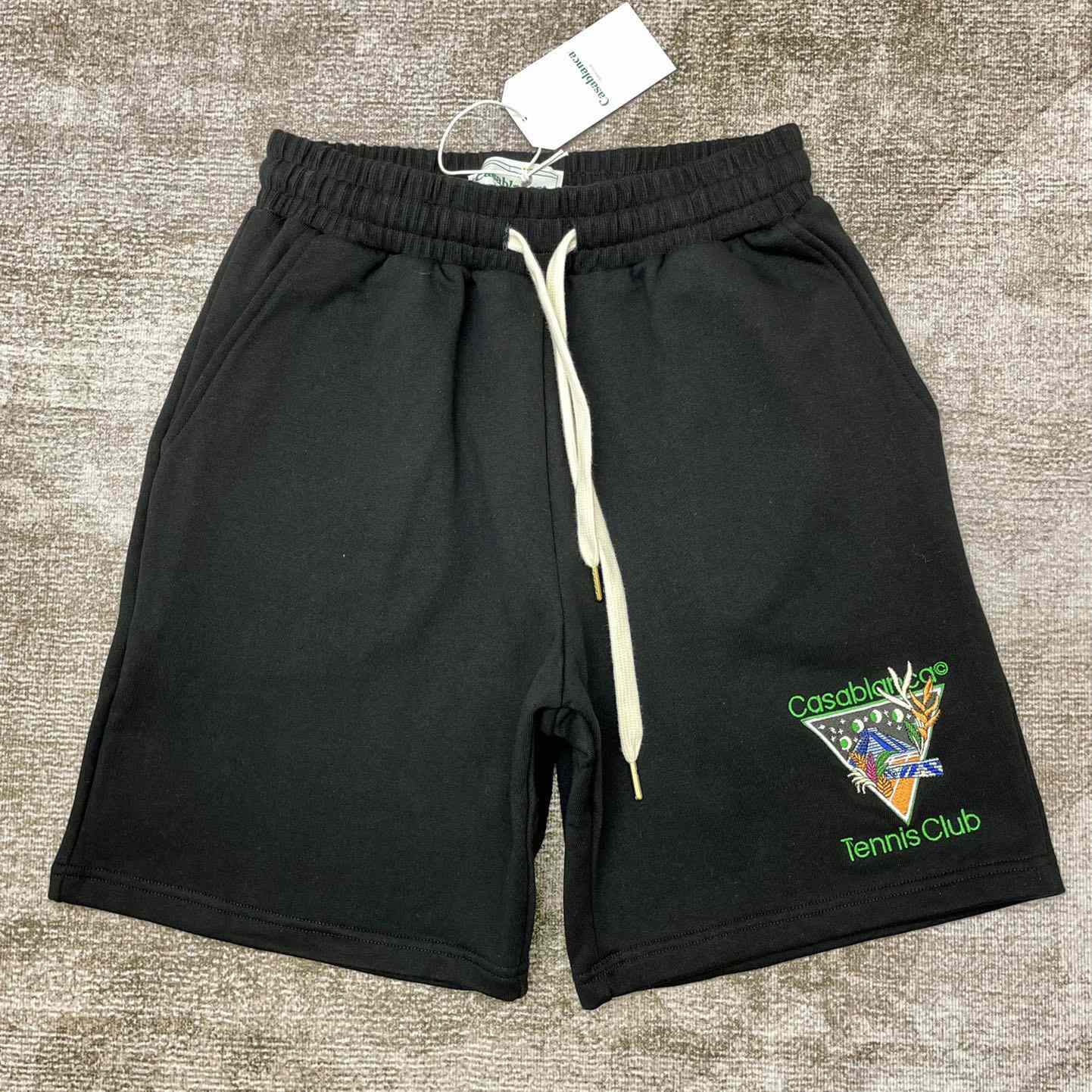 Casablanca Tennis Club Icon Embroidered Shorts  - EUR FASHION