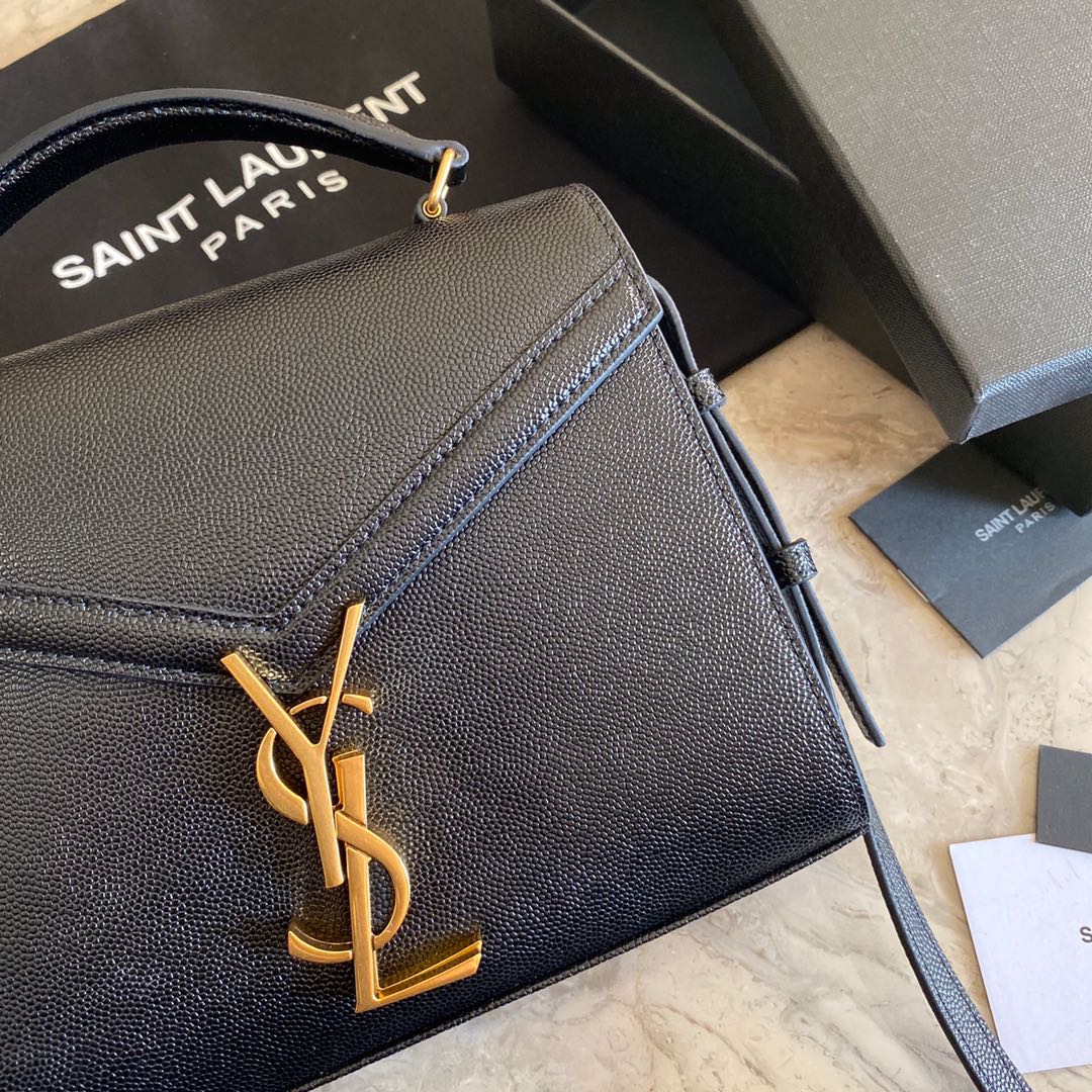 Saint Laurent Cassandra Mini Top Handle Bag In Grain De Poudre Embossed Leather - EUR FASHION