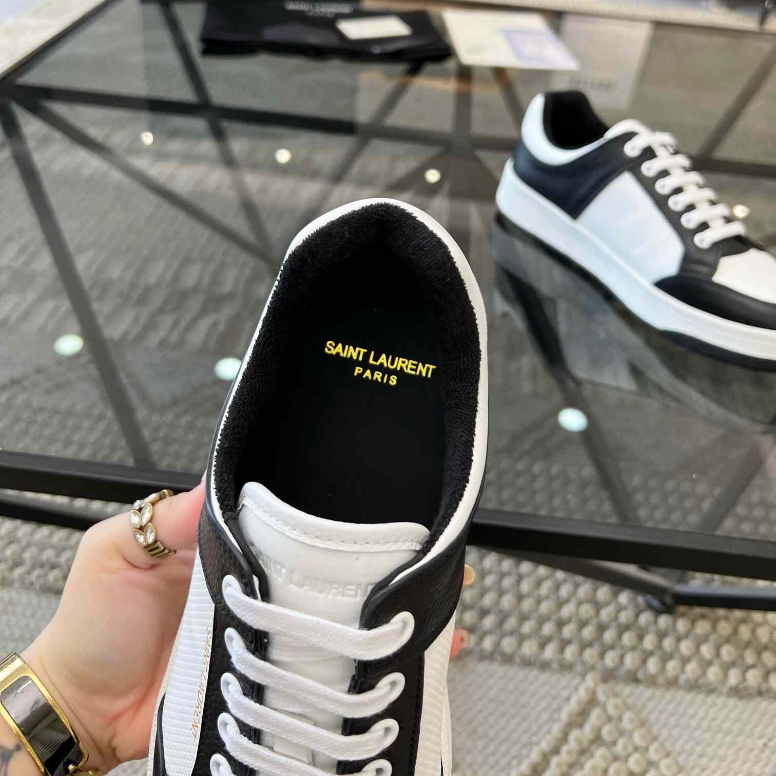 Saint Laurent SL/61 Low-top Sneakers In Perforated Leather - EUR FASHION