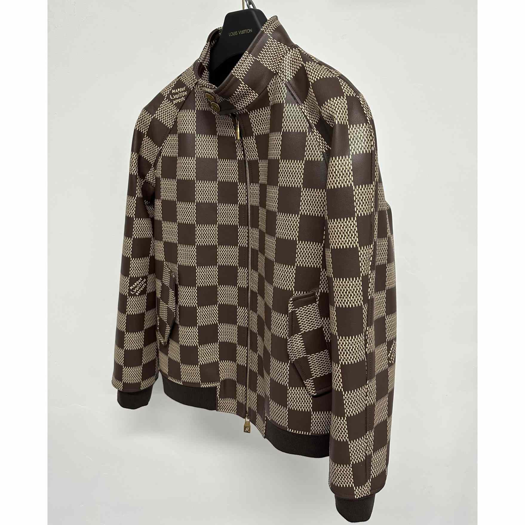 Louis Vuitton Damier Leather Harrington Jacket   1AFIMC - EUR FASHION