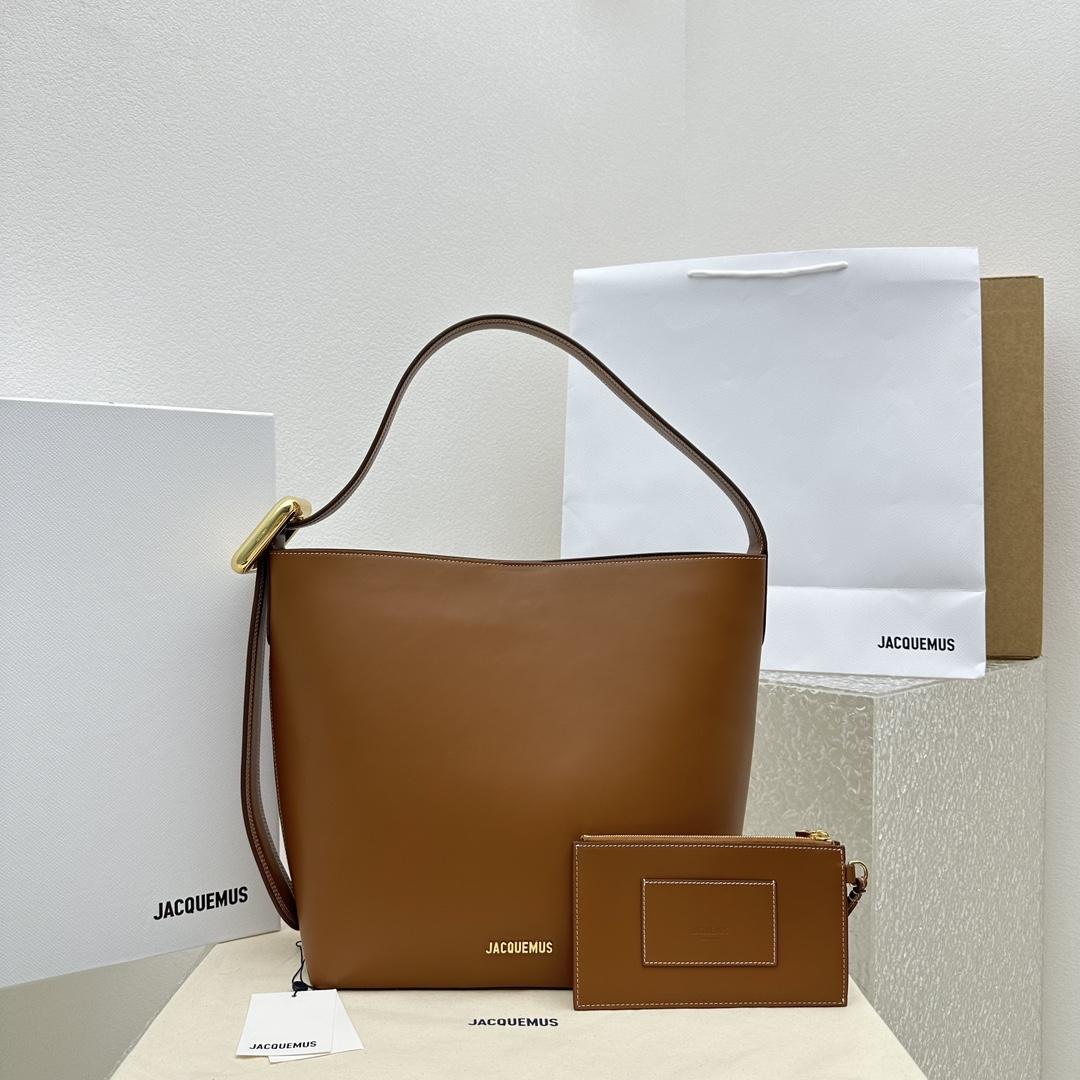 Jacquemus Le Regalo Leather Bucket Bag (30x33x14cm) - EUR FASHION