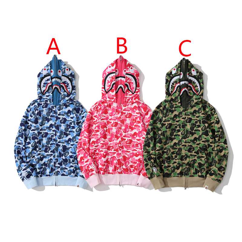 Bape Big ABC Camo Shark Full Zip Hoodie - EUR FASHION