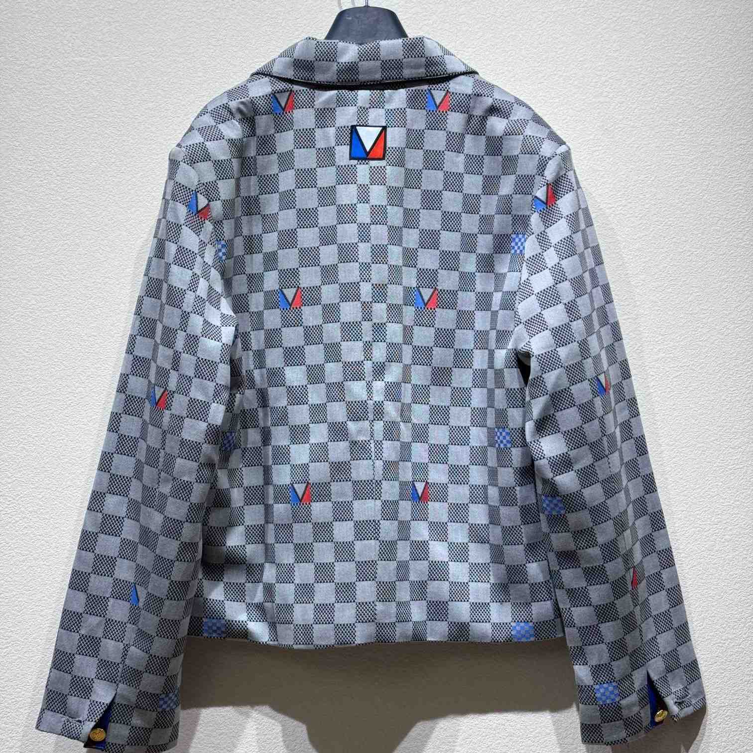 Louis Vuitton Damier Open Collar Cotton Overshirt   1AFVN2 - EUR FASHION