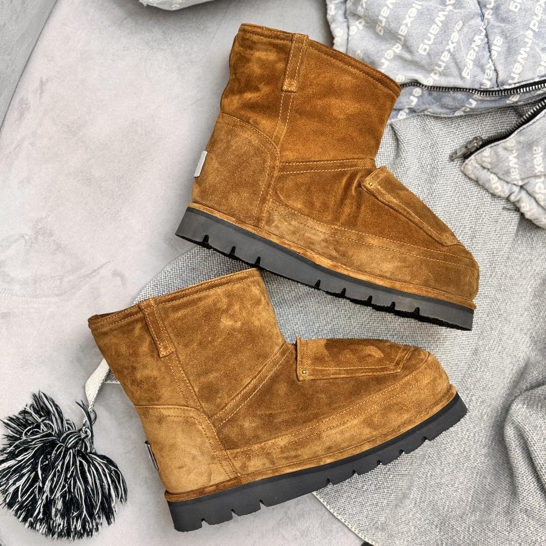 Acne Studios Tobacco Brown Shearling Leather Boots - EUR FASHION