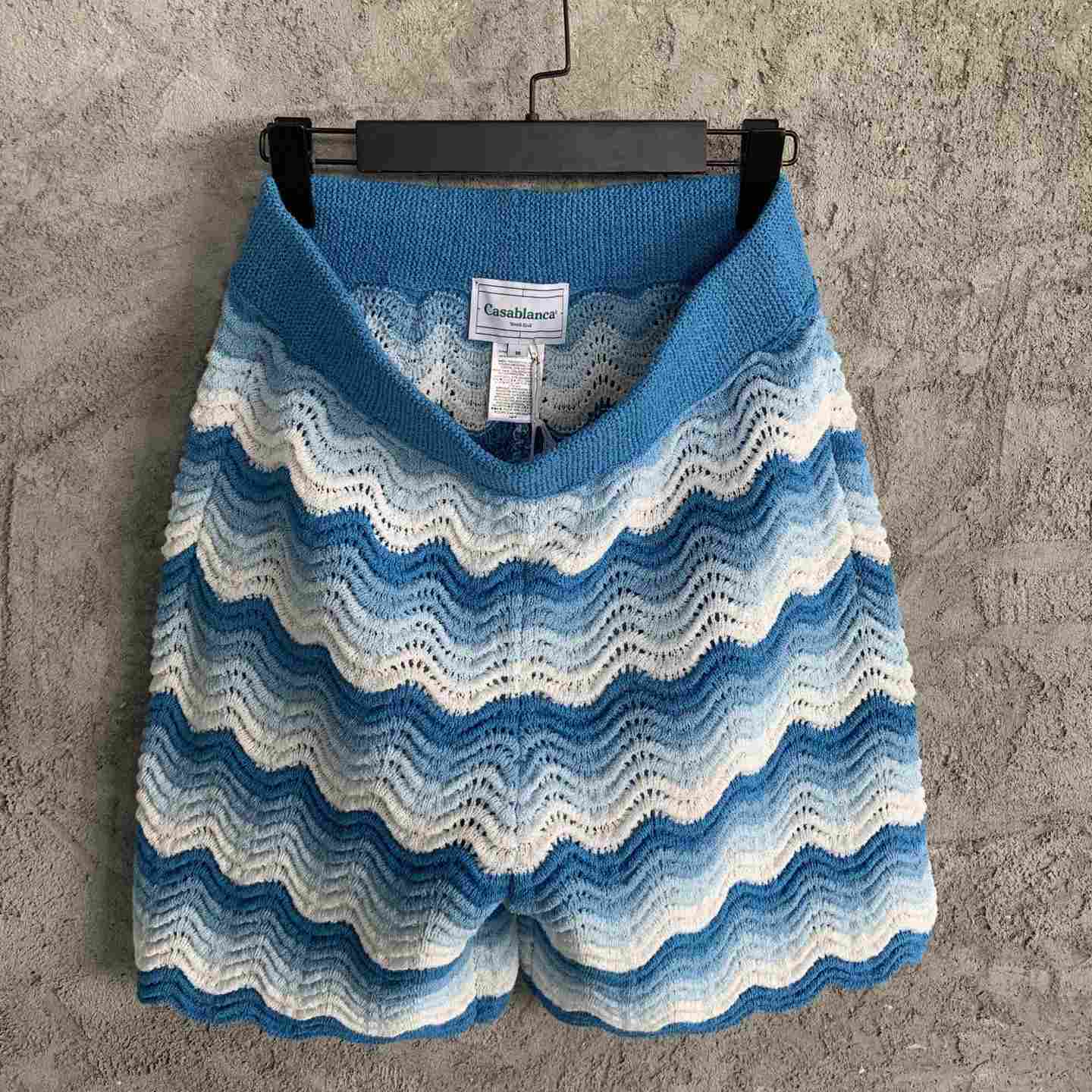 Casablanca Blue Wavy Shorts - EUR FASHION