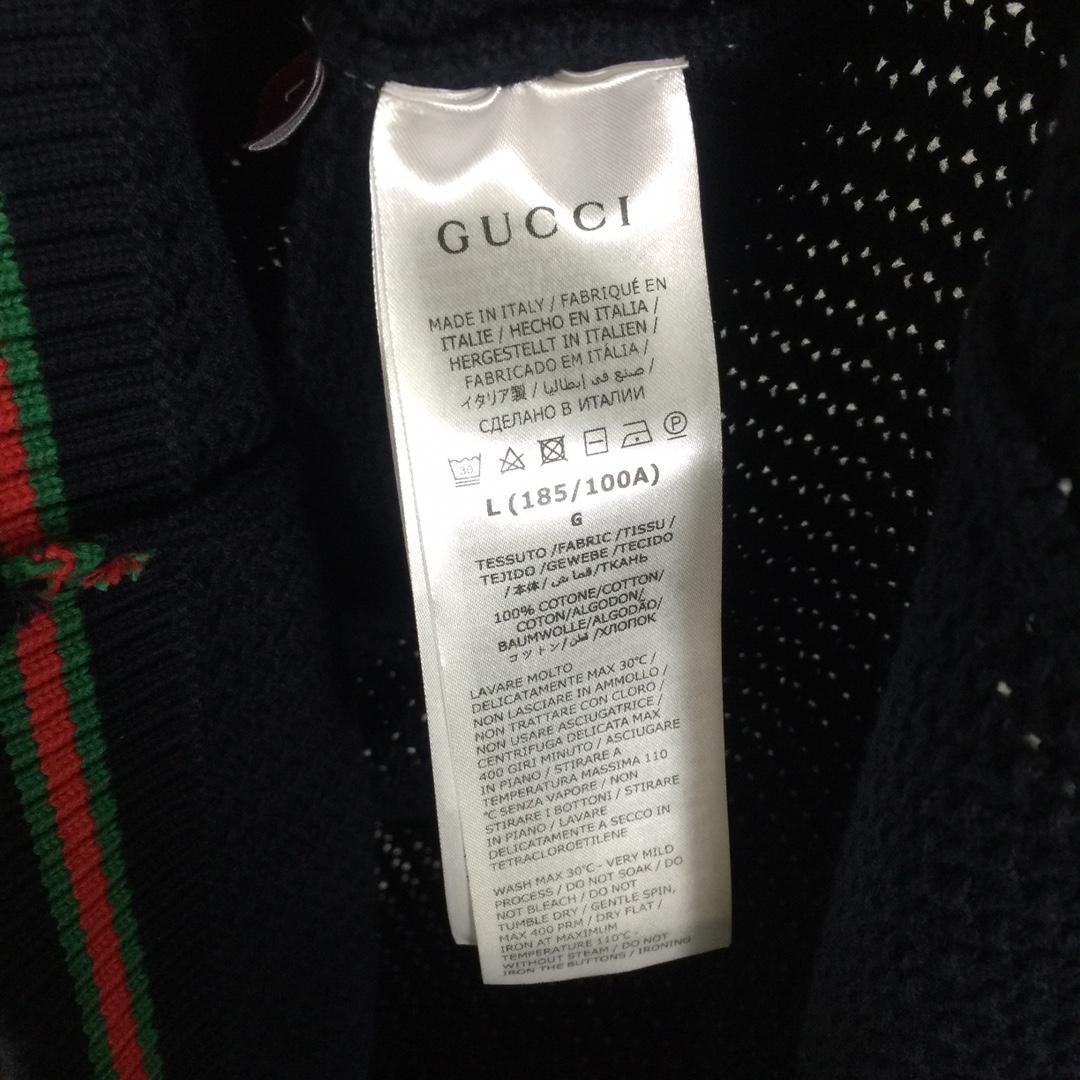 Gucci Ajour Cotton Knit Cardigan With Web - EUR FASHION