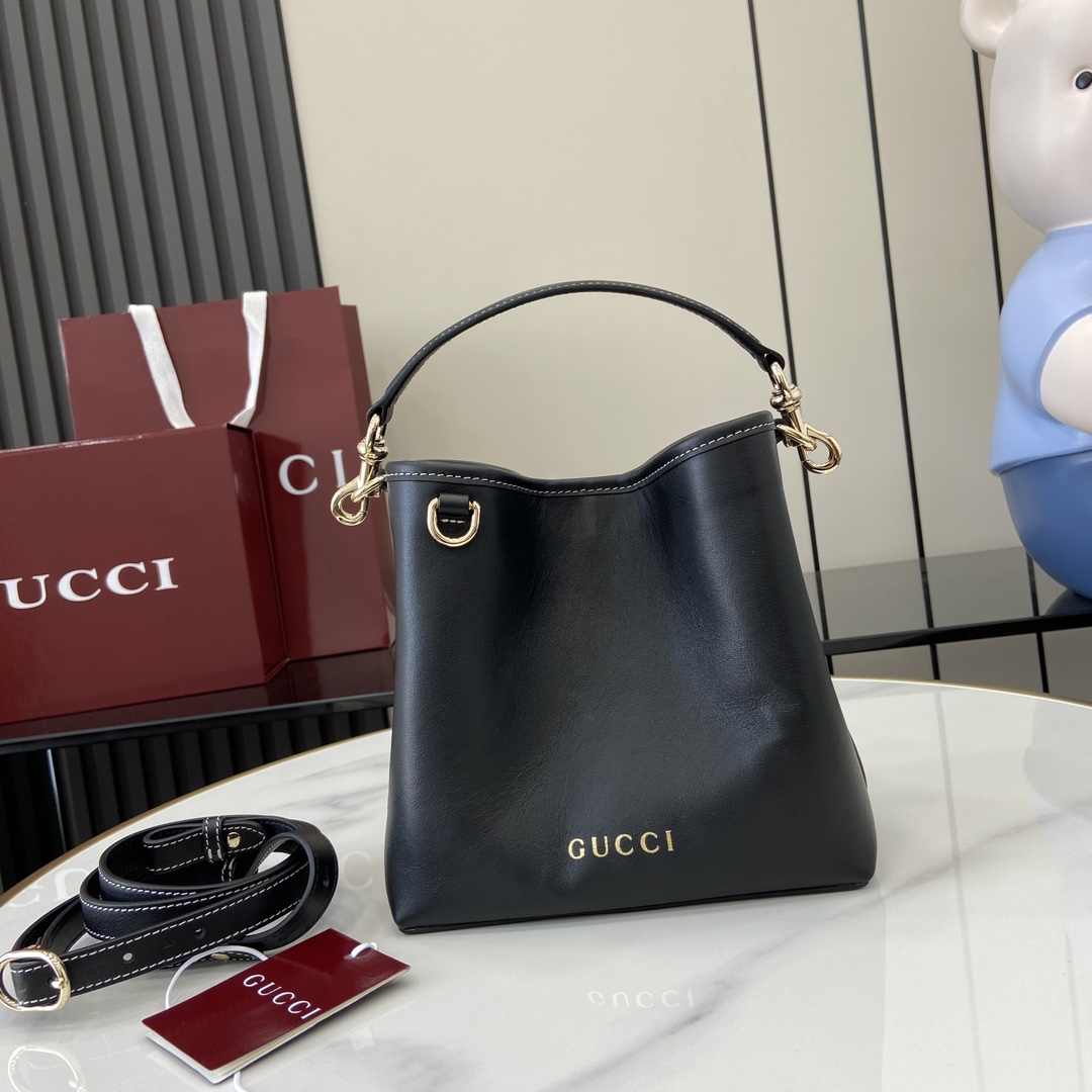 Gucci GG Emblem Mini Bucket Bag  - EUR FASHION