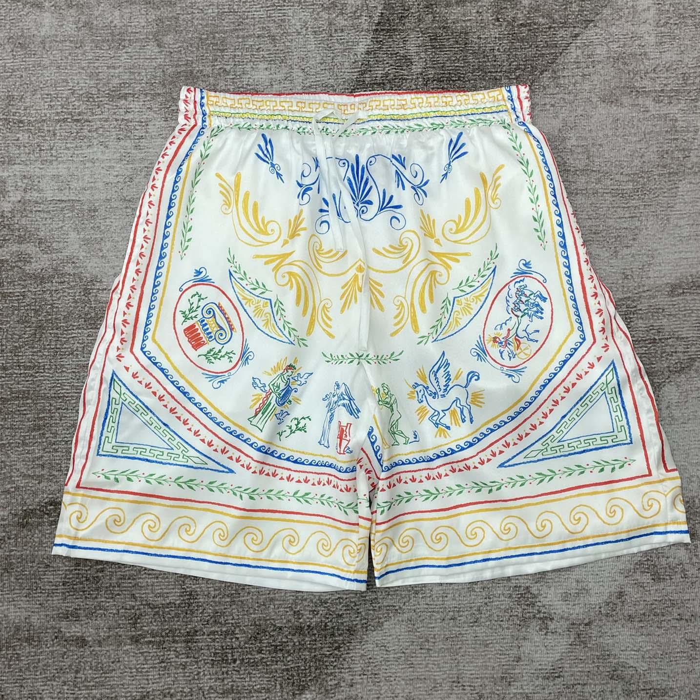 Casablanca La Déesse Du Stade Silk Shorts    CA3511 - EUR FASHION