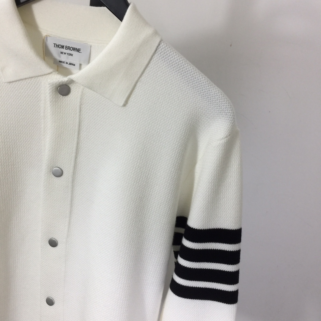 Thom Browne 4-Bar Knit Cardigan - EUR FASHION