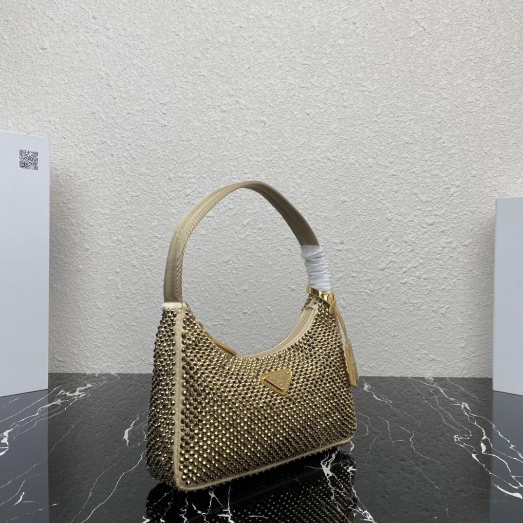 Prada Crystal Re-Edition 2000 Mini-bag  (23-13-5cm) - EUR FASHION