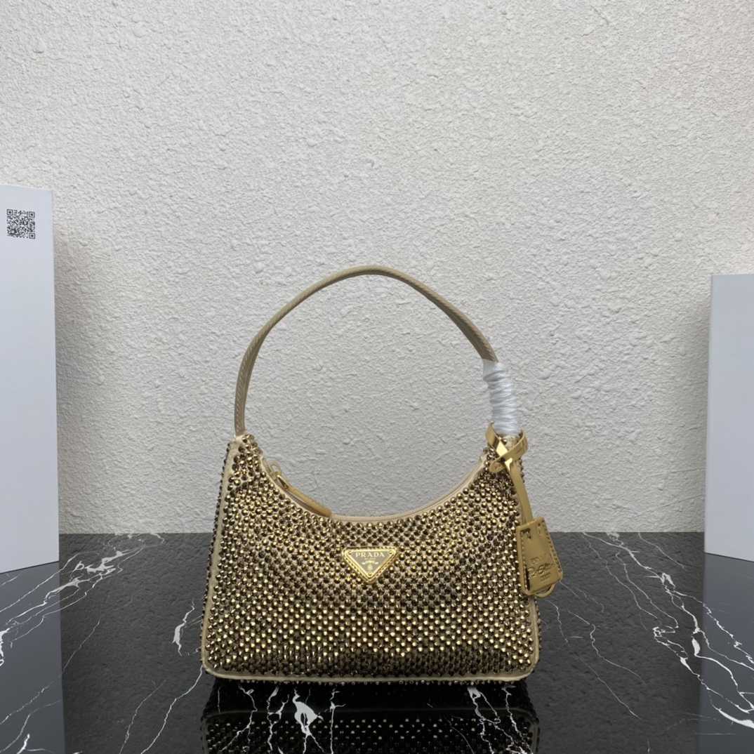 Prada Crystal Re-Edition 2000 Mini-bag  (23-13-5cm) - EUR FASHION