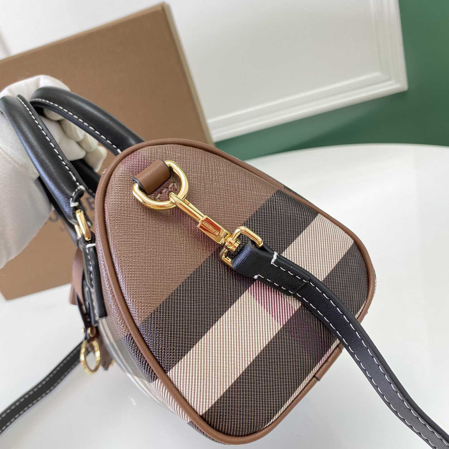 Burberry Mini Check Bowling Bag - EUR FASHION