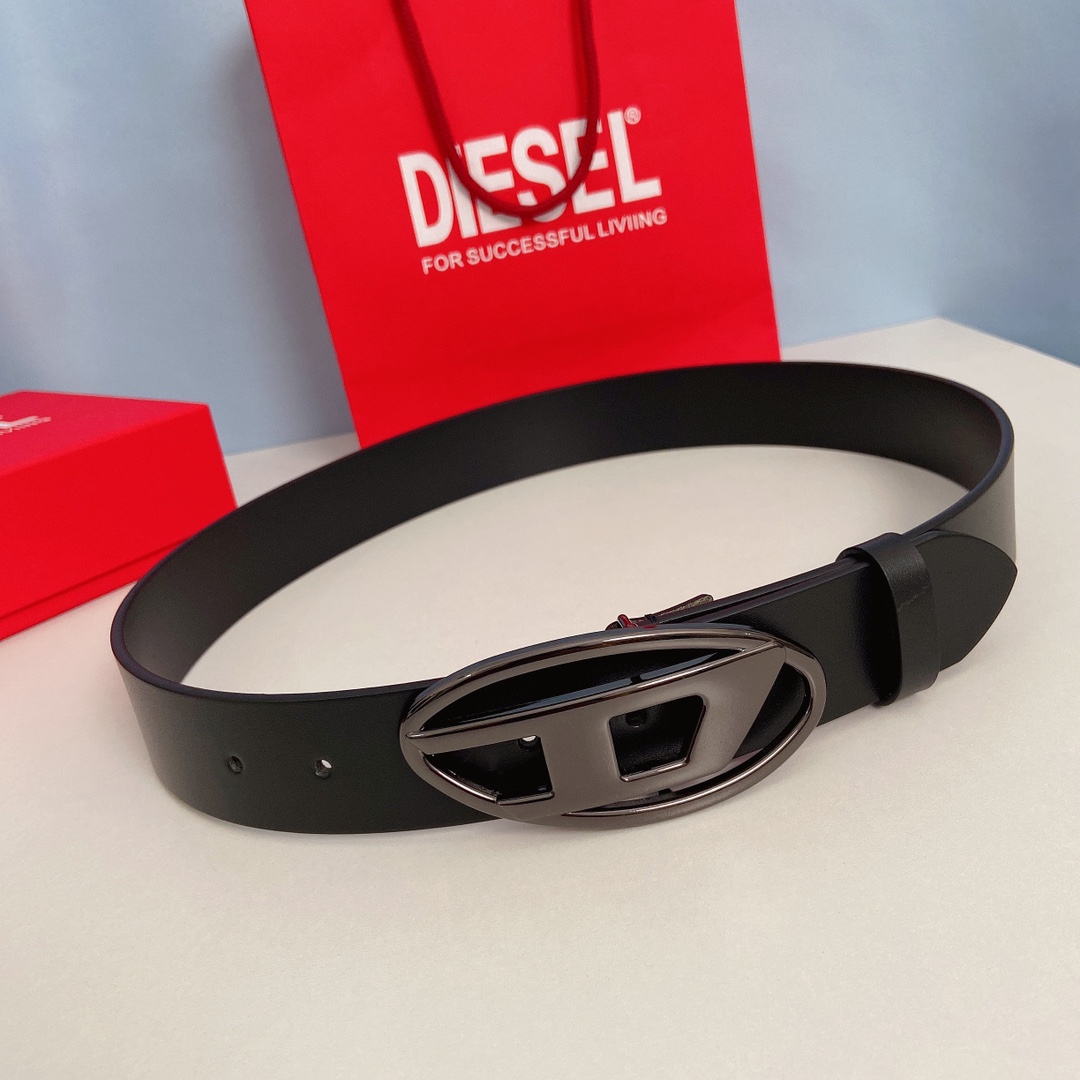 Diesel Black B-1dr Belt   4cm - EUR FASHION