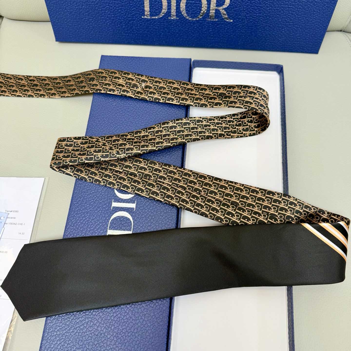 Dior Striped Dior Oblique Tie - EUR FASHION