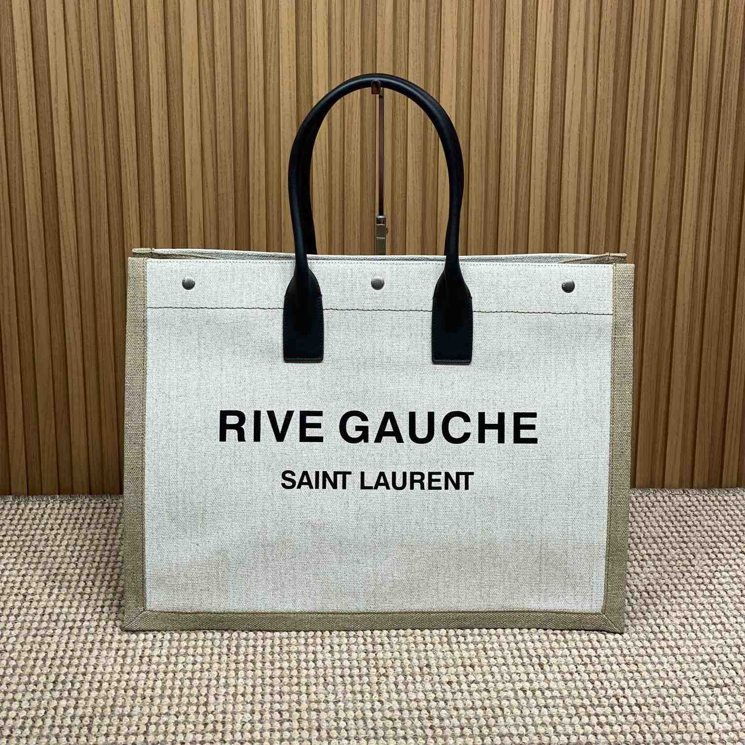 Saint Laurent Rive Gauche Tote In Canvas - EUR FASHION