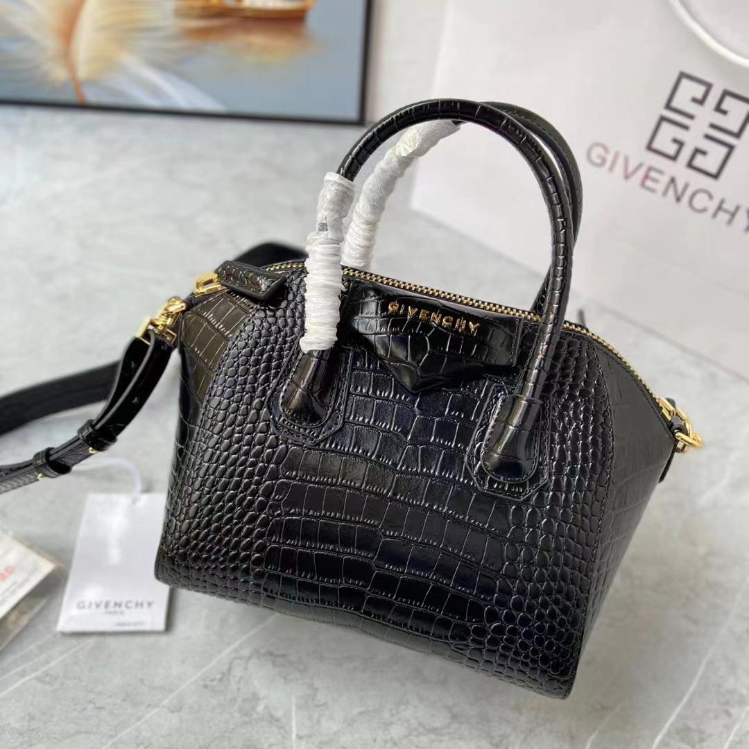 Givenchy Mini Antigona Bag In Crocodile Effect Leather - EUR FASHION