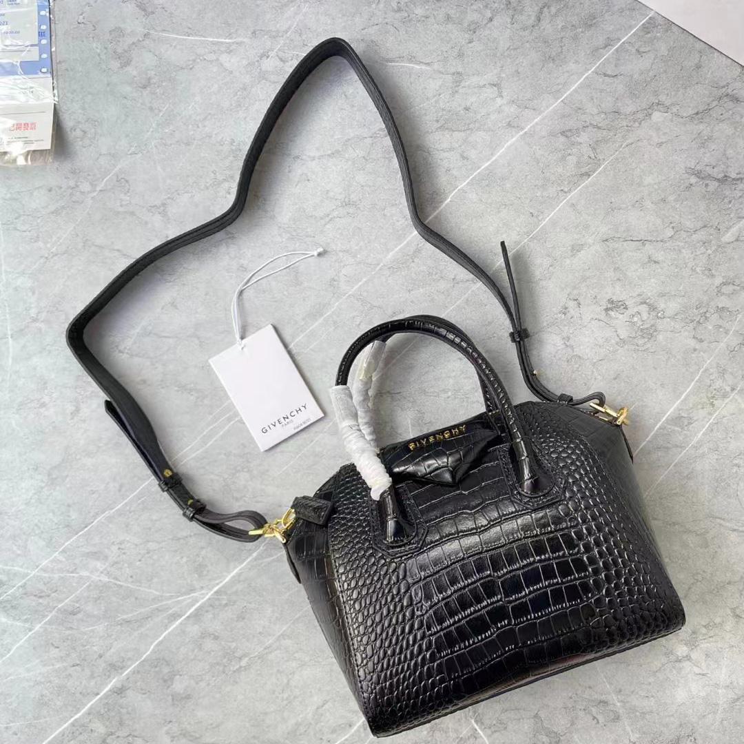 Givenchy Mini Antigona Bag In Crocodile Effect Leather - EUR FASHION