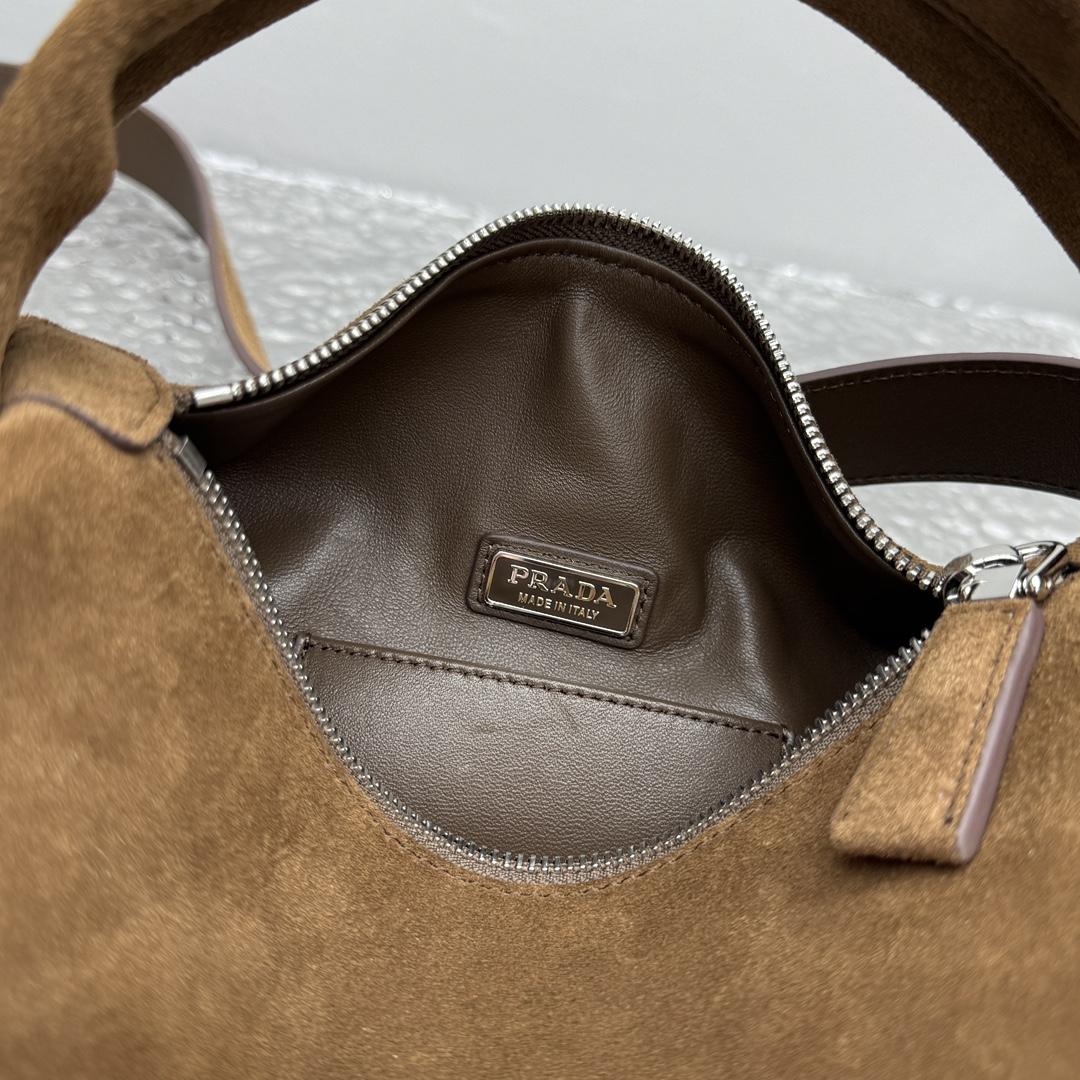 Prada Suede Shoulder Bag - EUR FASHION