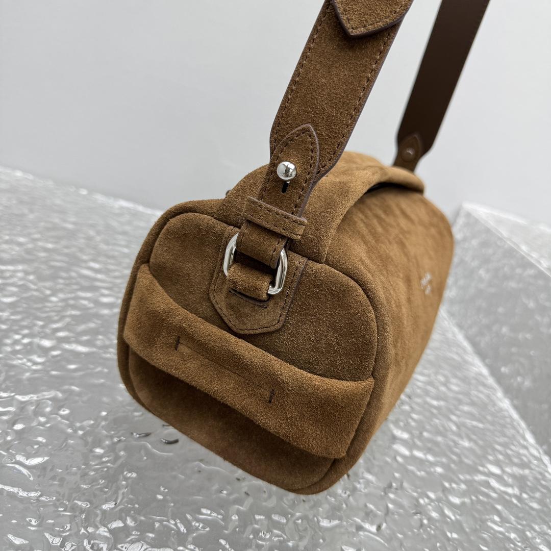 Prada Suede Shoulder Bag - EUR FASHION