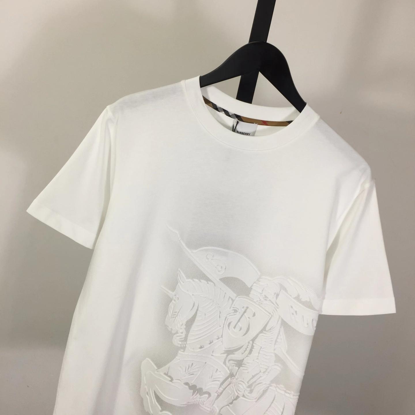Burberry White EKD Cotton T-shirt - EUR FASHION