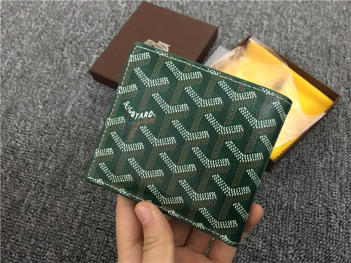 Goyard Short 6 Card Slots Billfold Wallet Green - EUR FASHION