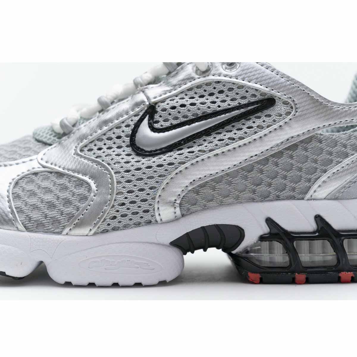 Stussy X Nike Air Zoom Spiridon Caged 2 Metallic Silver - EUR FASHION