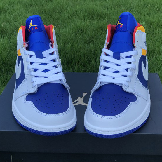 Jordan Air 1 Mid Royal Blue Laser Orange 554724-131 - EUR FASHION