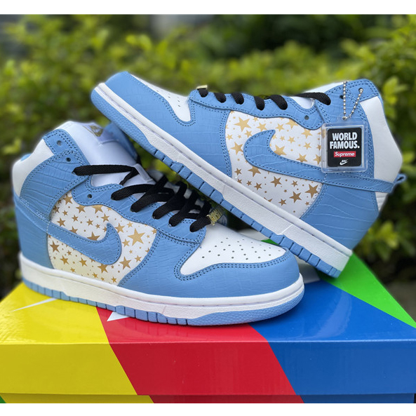 Nike Dunk High Pro SB Supreme Blue Stars 307385-141 - EUR FASHION