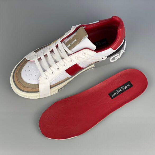 Dolce & Gabbana Calfskin 2Zero Custom Sneakers In Red - EUR FASHION