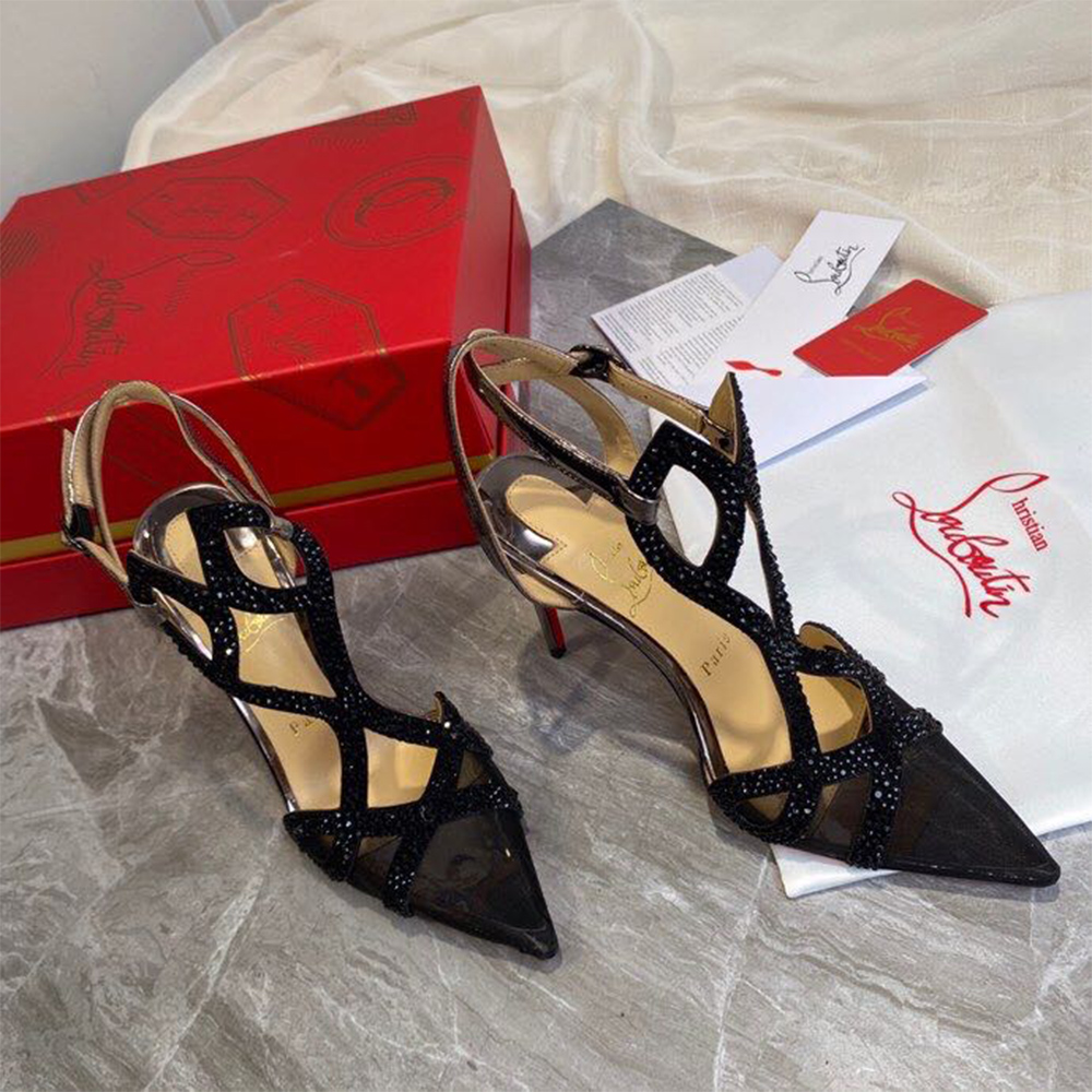 Christian Louboutin Double L Pump Strass 10CM - EUR FASHION