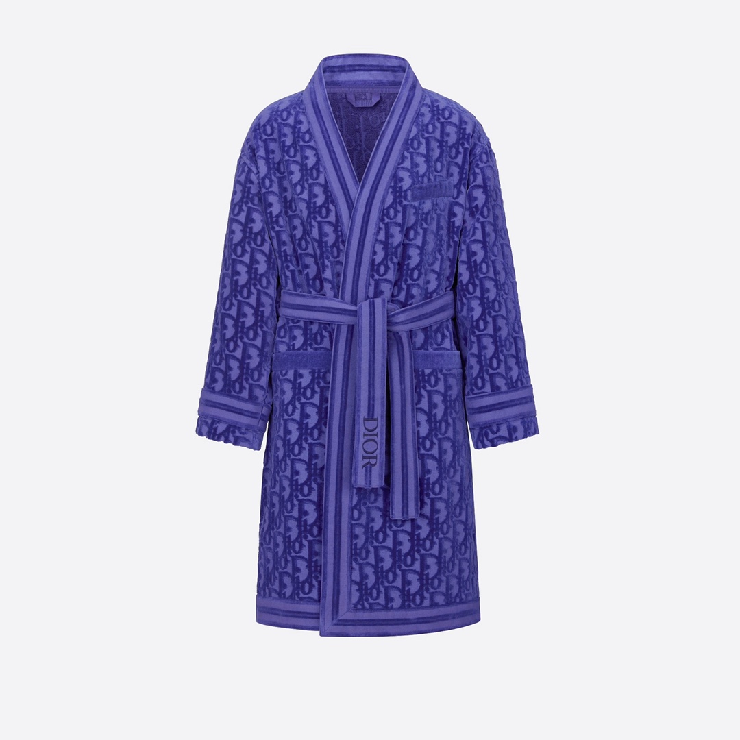 Dior Oblique Bathrobe In Purple - EUR FASHION