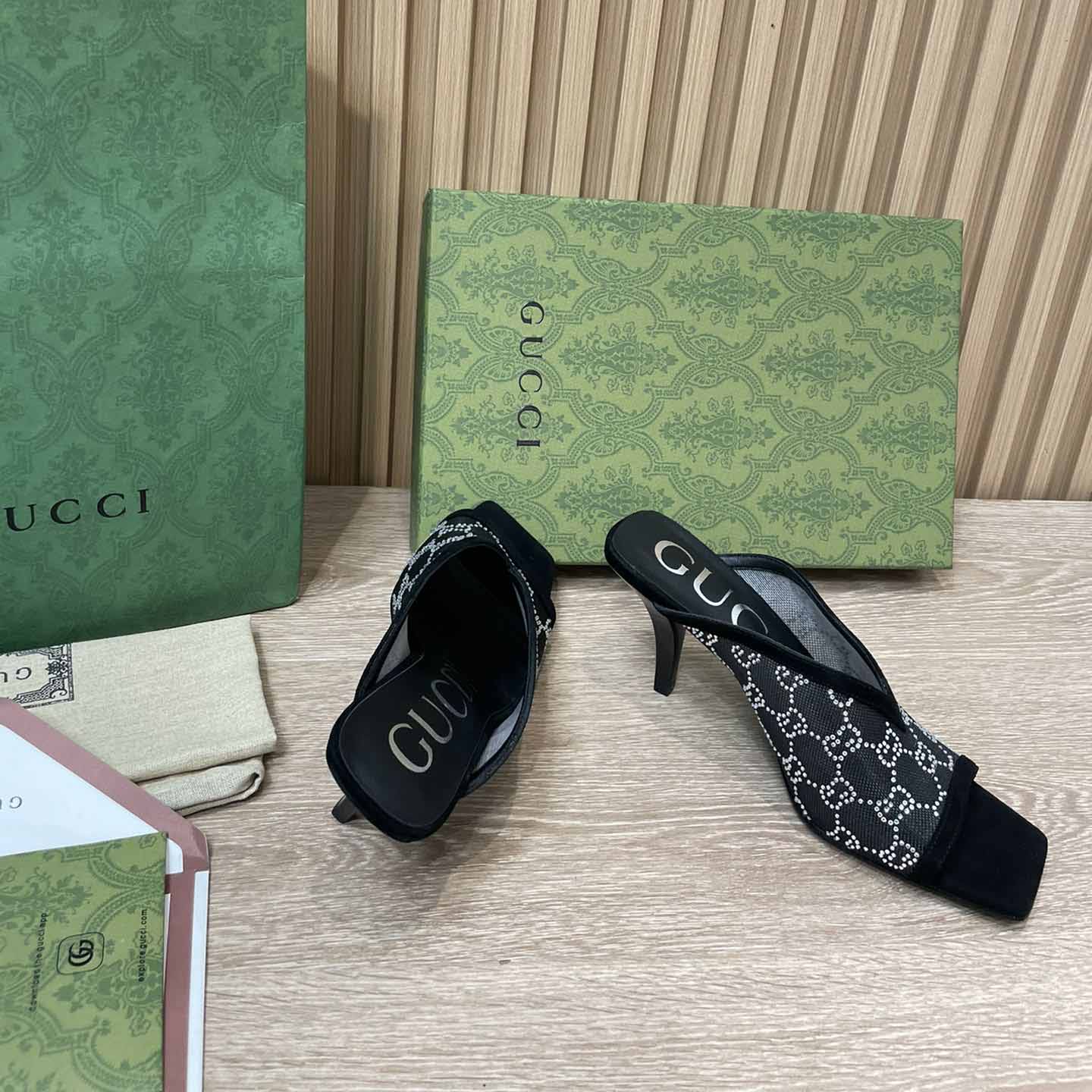 Gucci Women's GG Sandal With Heel Height Of 7.5cm - EUR FASHION