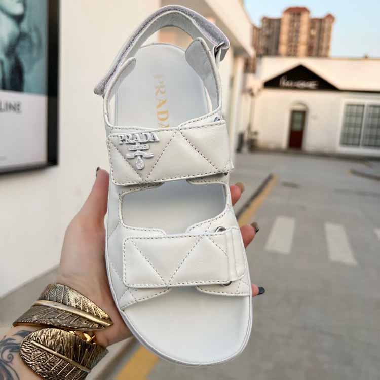 Prada Padded Nappa Leather Sandals - EUR FASHION