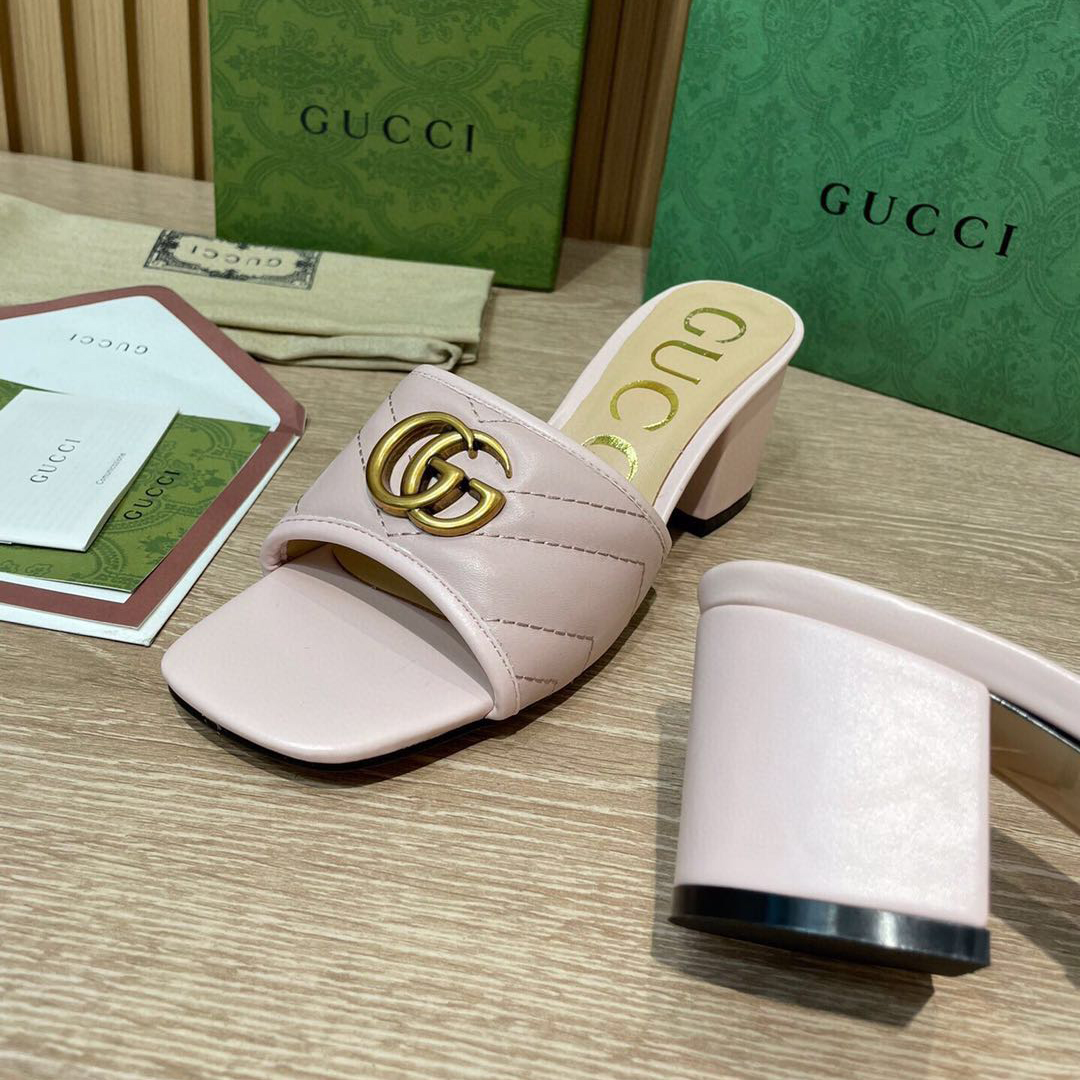 Gucci Women's Double G Slide Sandal  - EUR FASHION