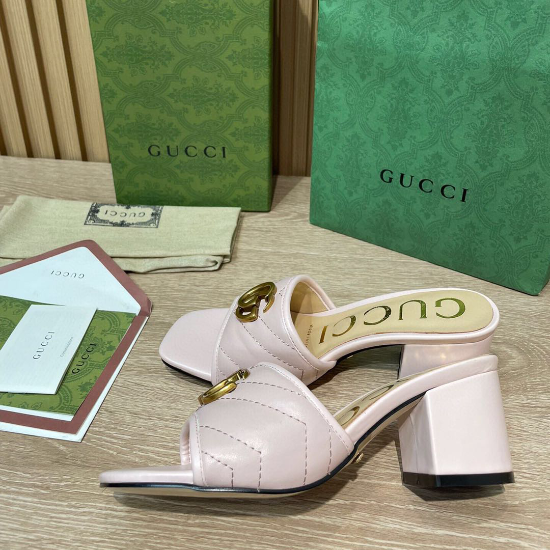 Gucci Women's Double G Slide Sandal  - EUR FASHION