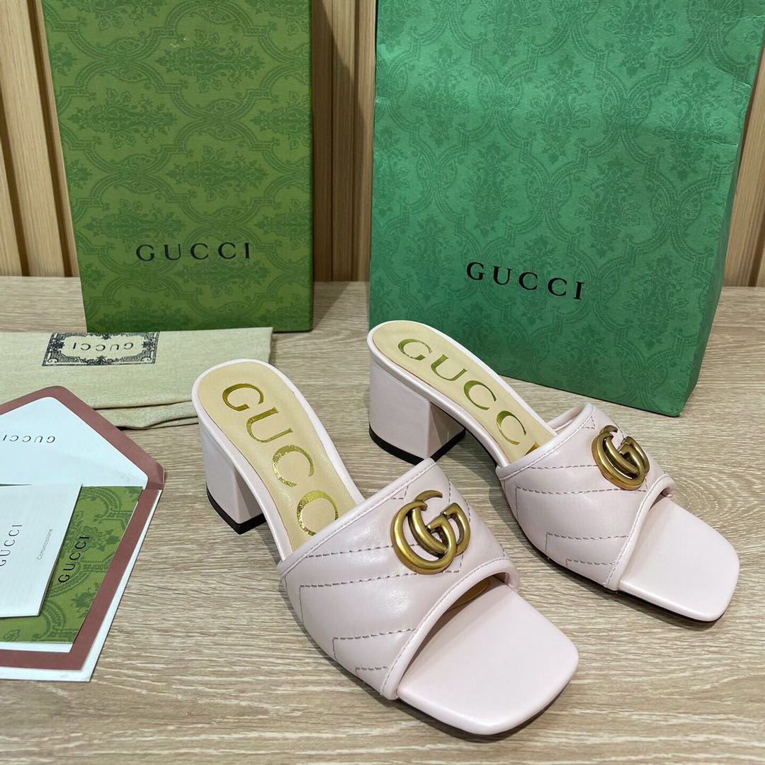 Gucci Women's Double G Slide Sandal  - EUR FASHION