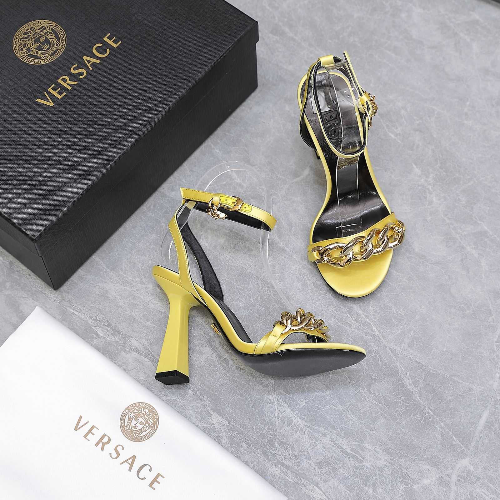 Versace Medusa Chain High Heel Sandals - EUR FASHION