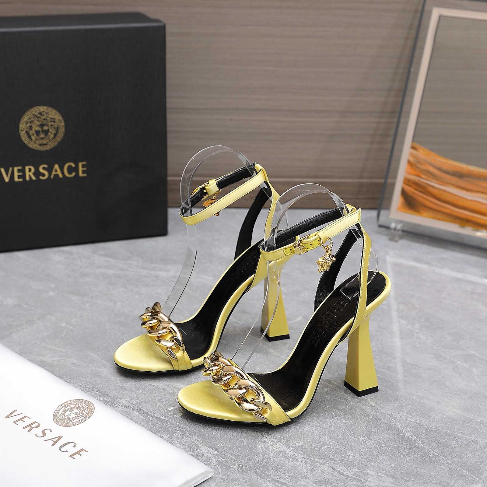 Versace Medusa Chain High Heel Sandals - EUR FASHION