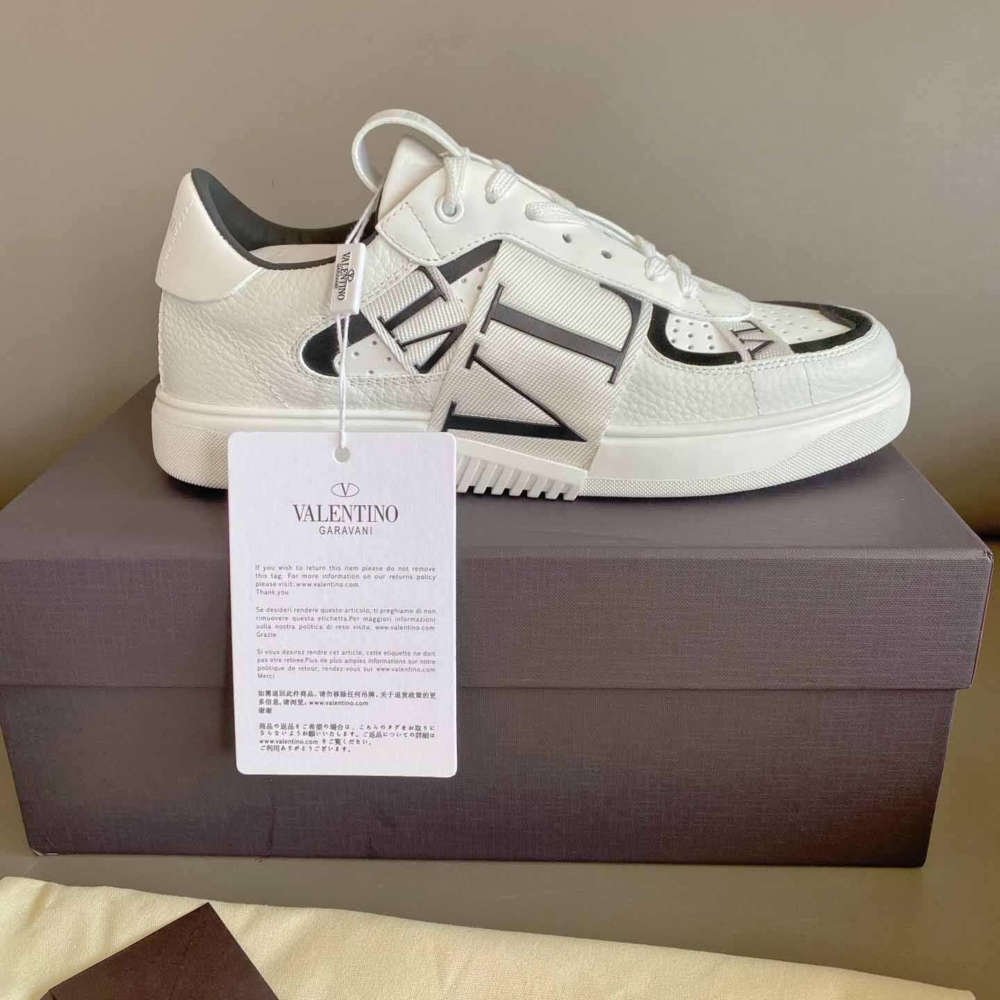 Valenti Low-Top Calfskin Vl7n Sneaker With Bands - EUR FASHION