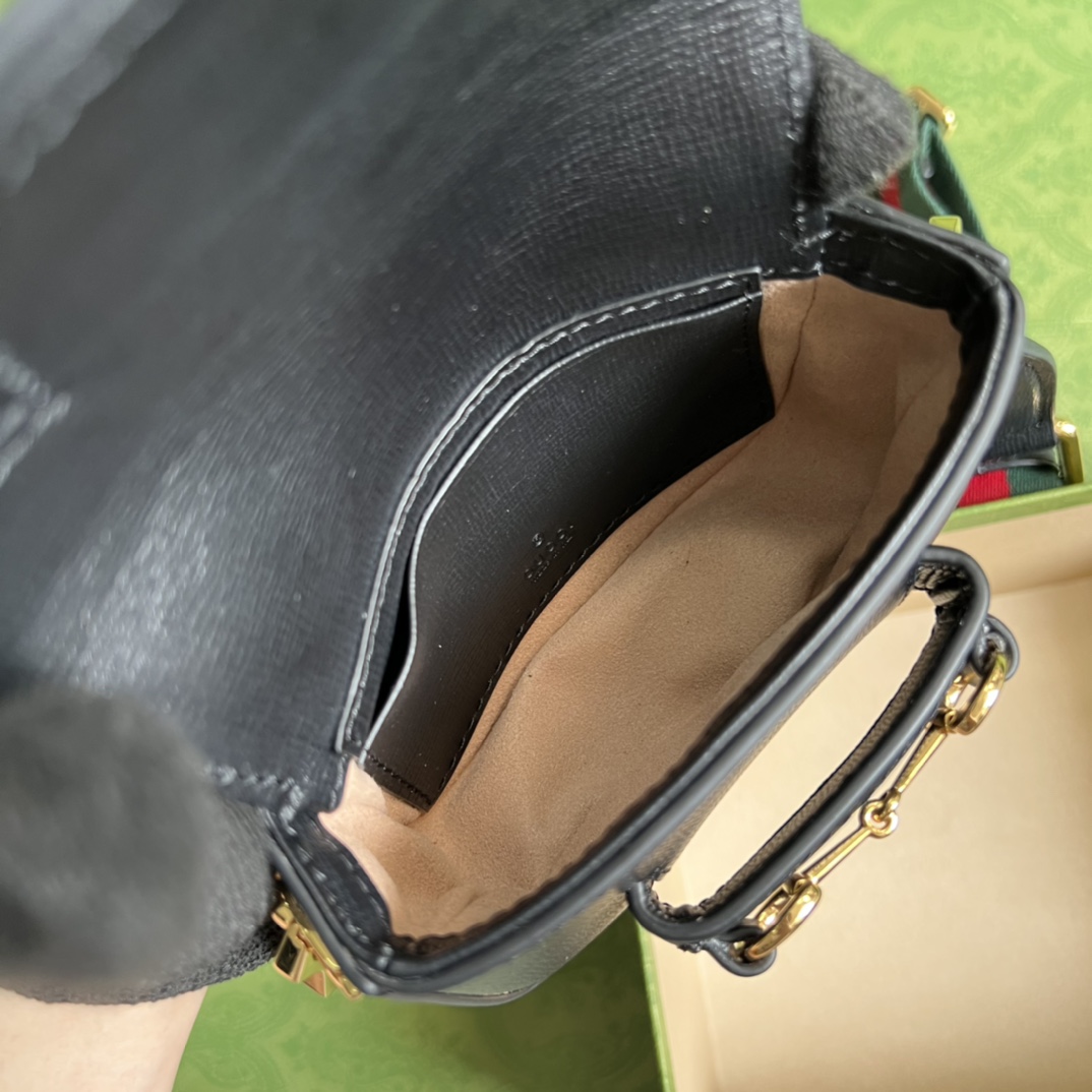 Gucci Horsebit 1955 Strap Wallet(12-9-4cm) - EUR FASHION