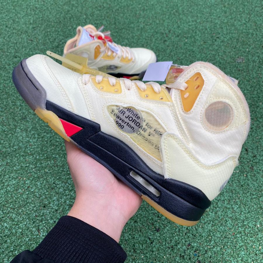 AirJordan 5 AJ5 x Off-White Ow Sneaker      DH8565-100 - EUR FASHION