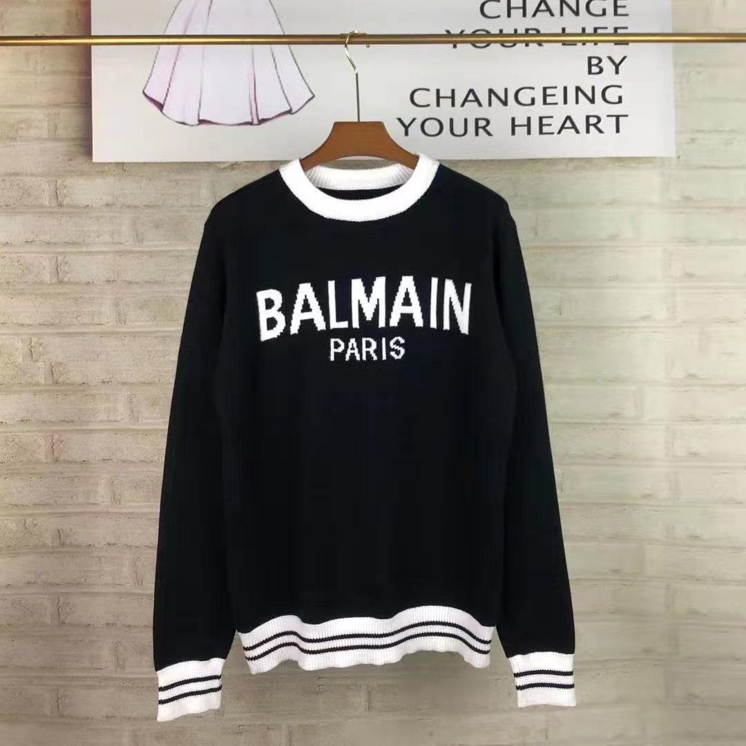 Balmain Wool Jumper With Balmain Logo - EUR FASHION