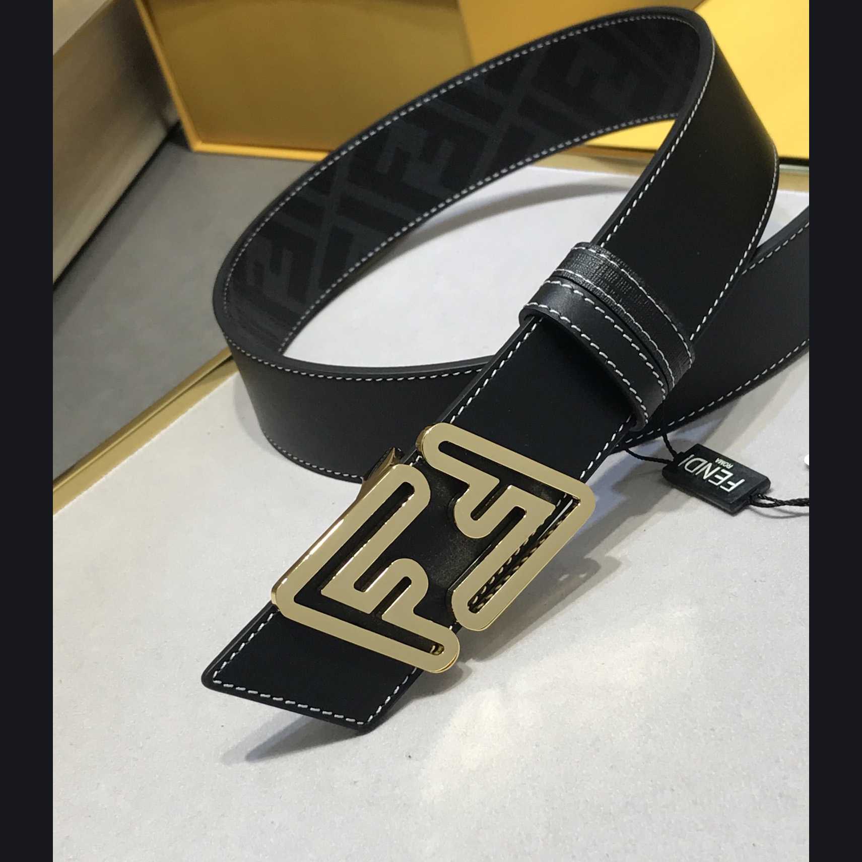 Fendi Black Leather Belt - EUR FASHION