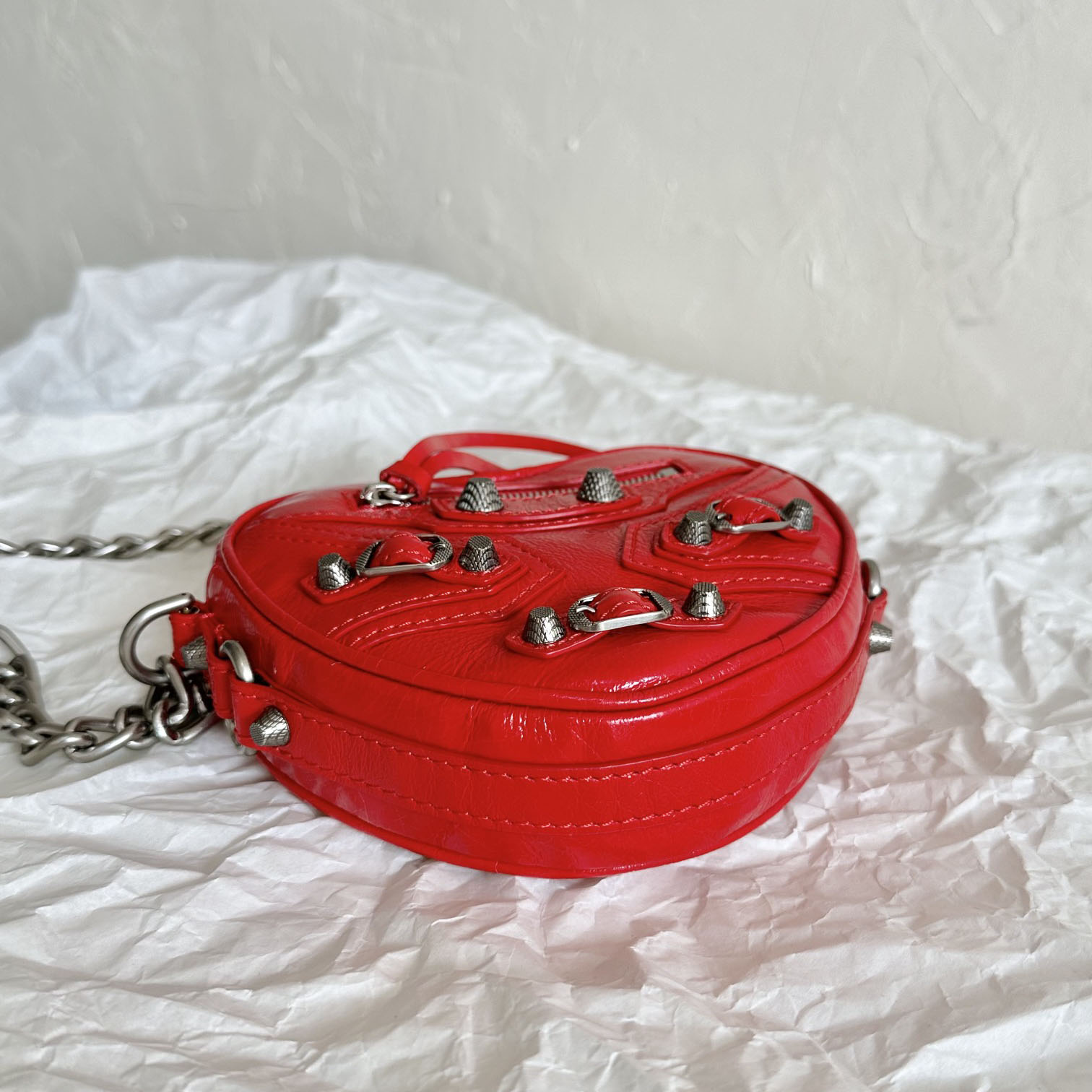 Balenciaga Le Cagole Heart Mini Bag In Red (16-12.7-4.5cm) - EUR FASHION