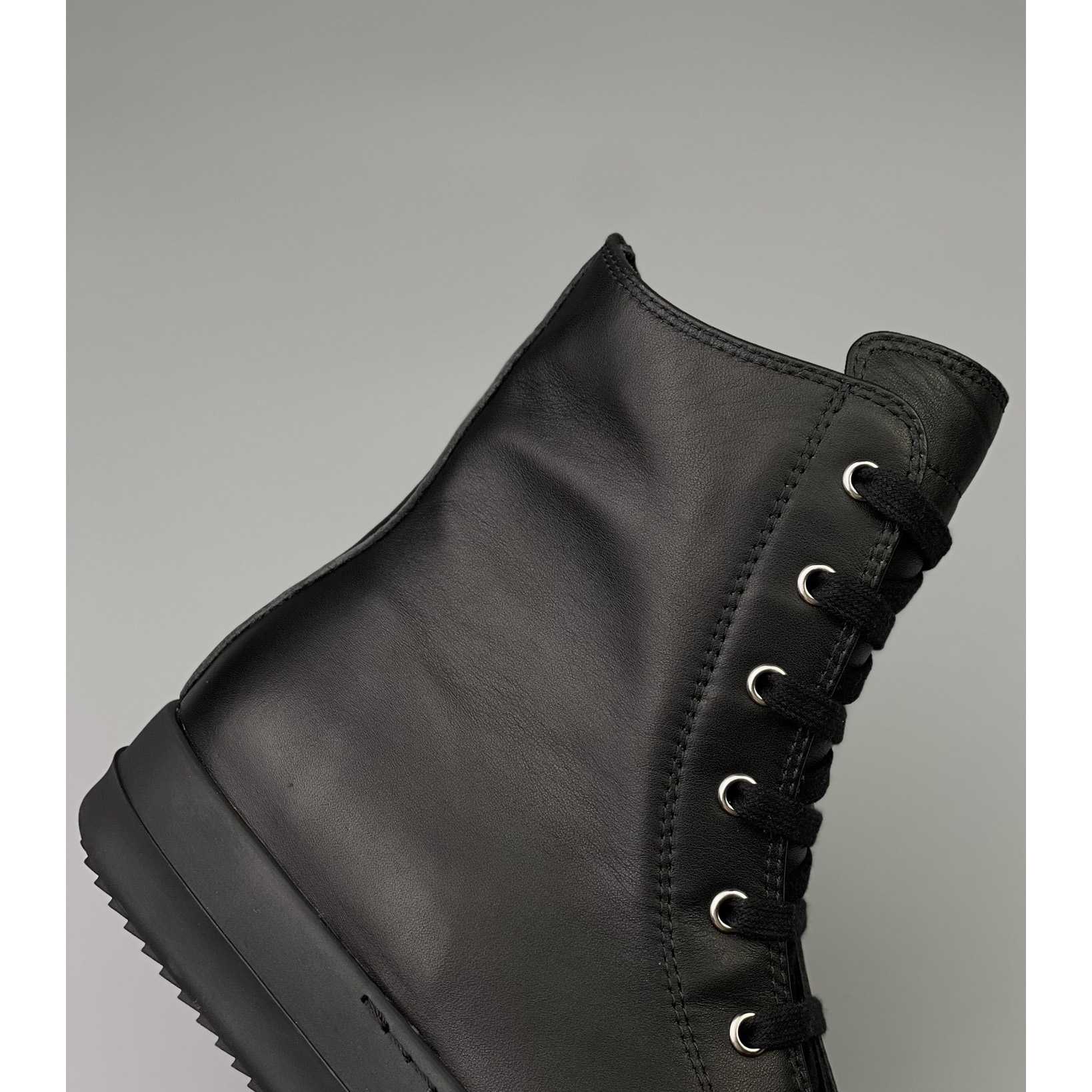 Rick Owens  Leather High Top Sneakers - EUR FASHION