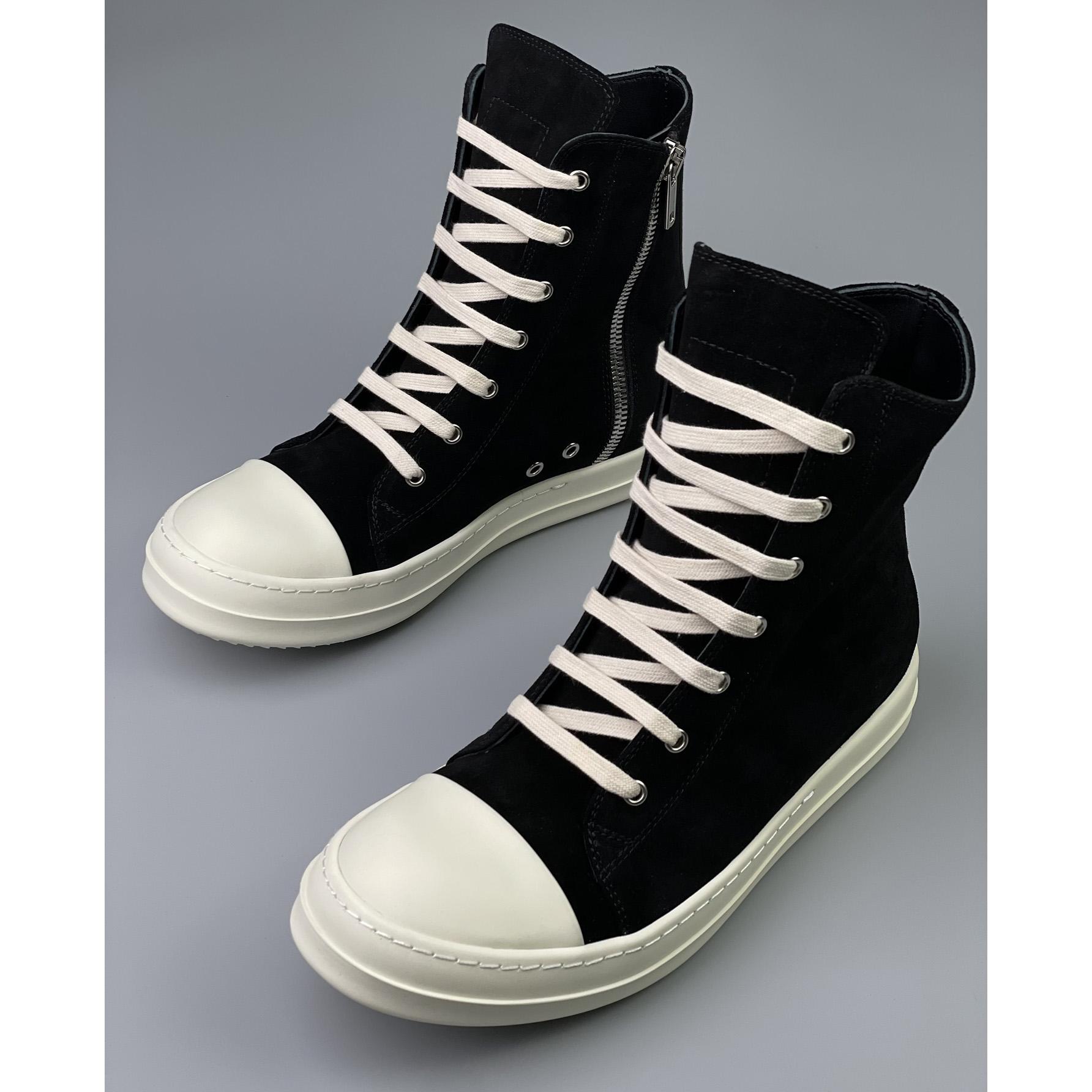 Rick Owens  Leather High Top Sneakers - EUR FASHION