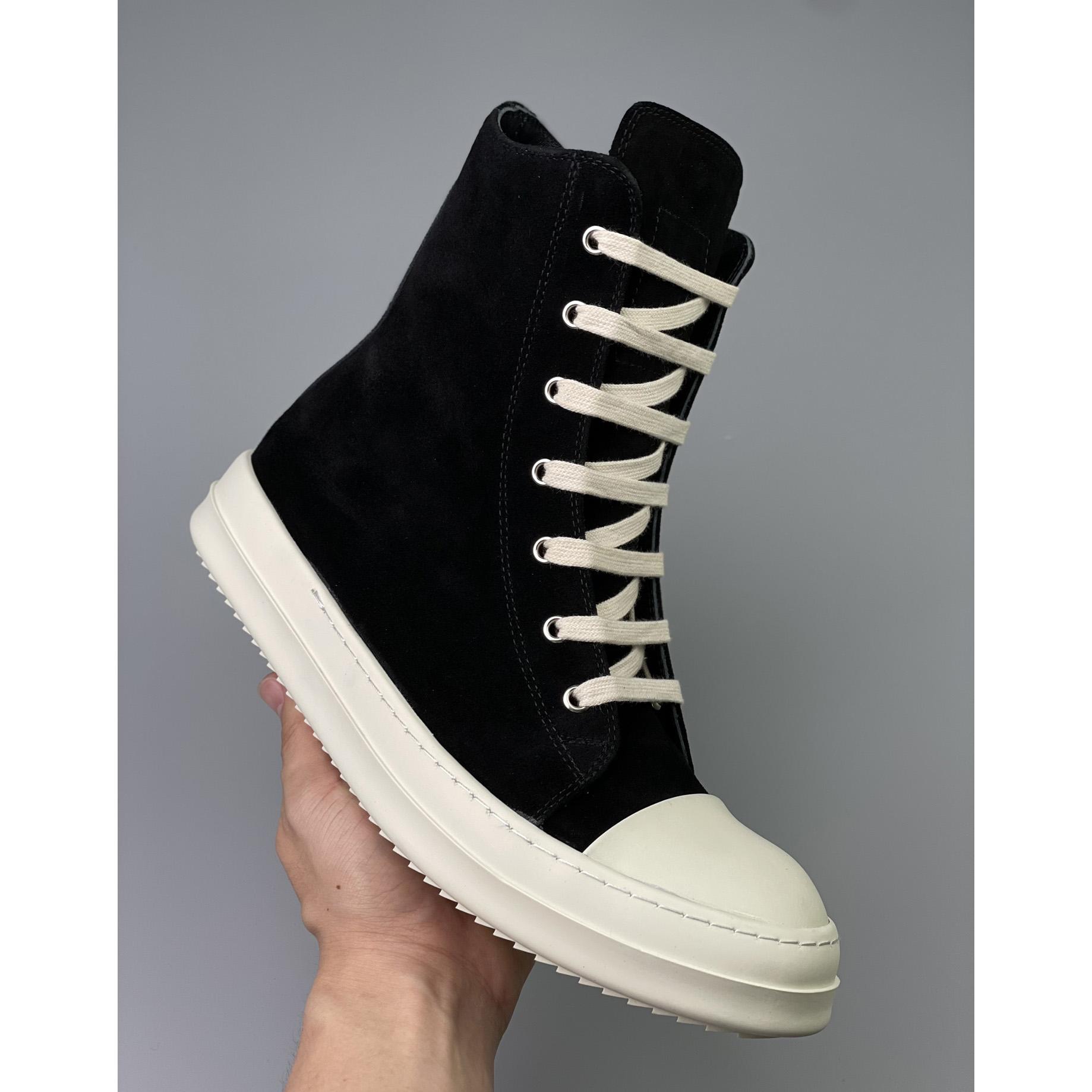 Rick Owens  Leather High Top Sneakers - EUR FASHION