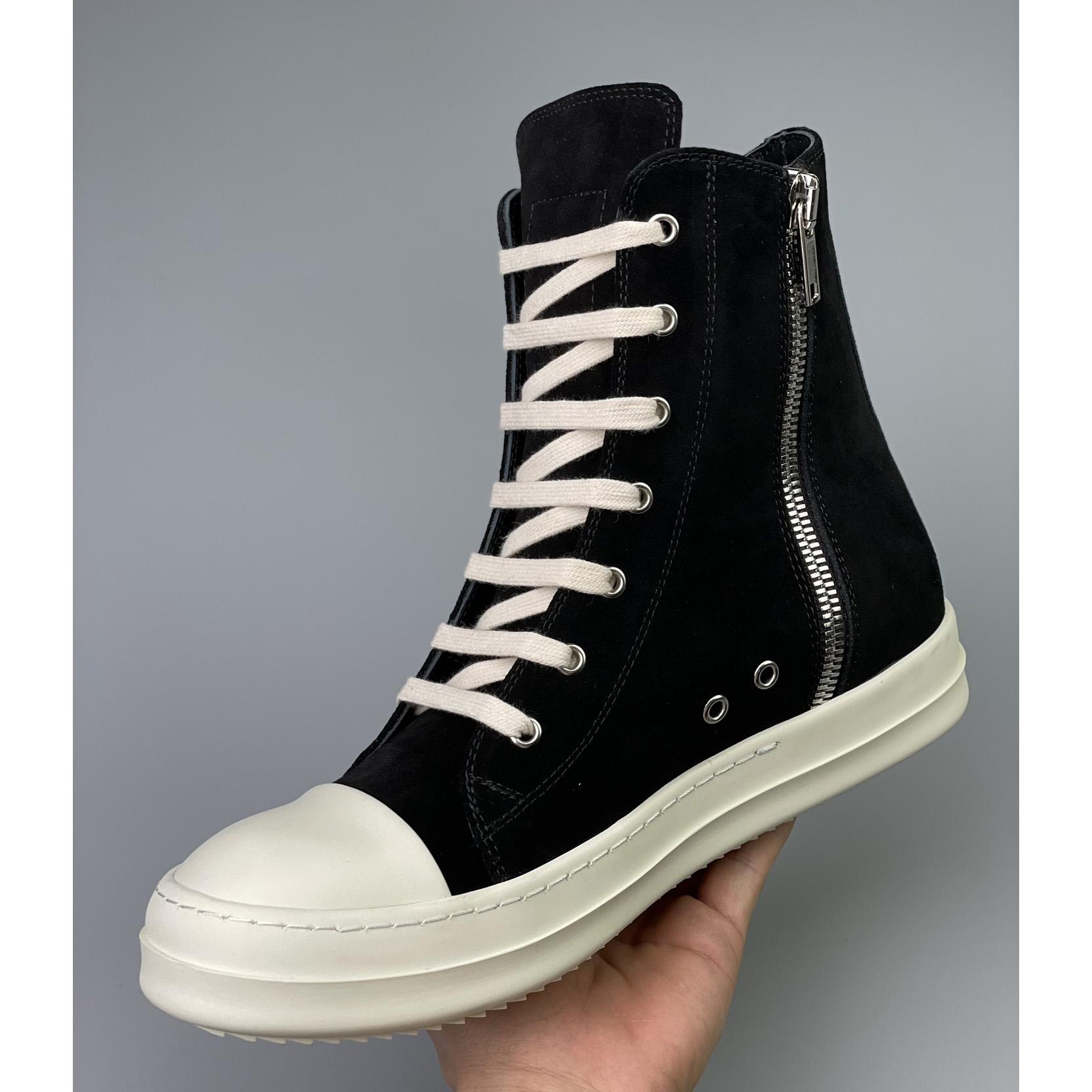 Rick Owens  Leather High Top Sneakers - EUR FASHION