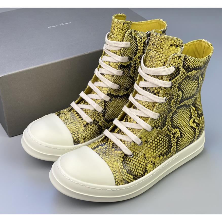 Rick Owens Python Leather Sneakers - EUR FASHION