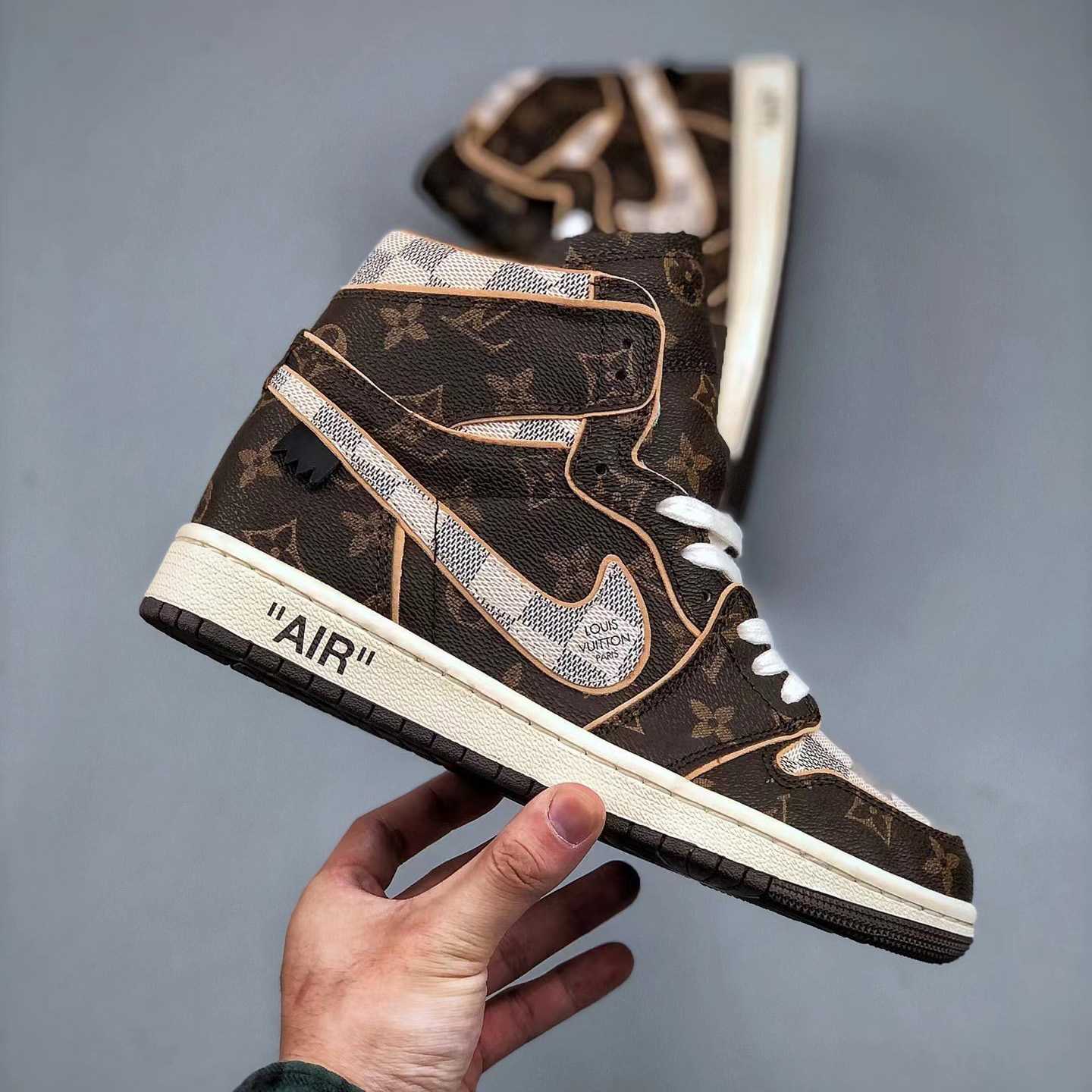 Louis Vuitton x Nike Air Jordan 1 Low OG Custom